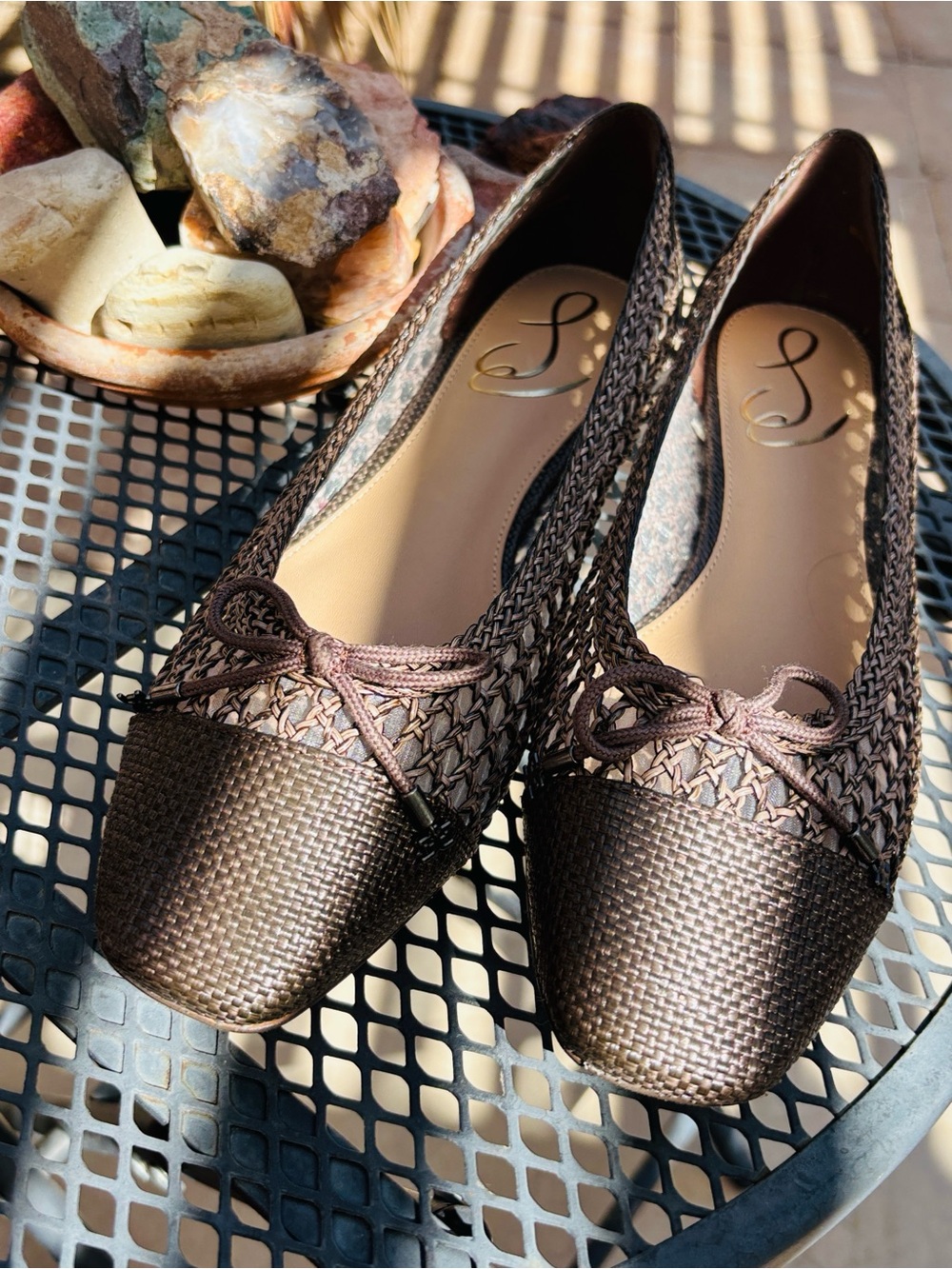 Sam Edelman May Woven Ballet Flats Brown Size 8